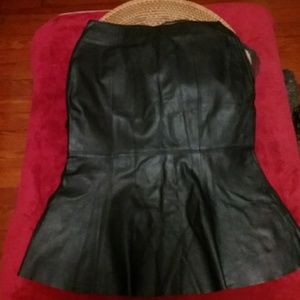 GENUINE LEATHER SKIRT BLACK SIZE 8